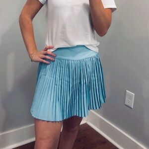 Pleated Blue Skort